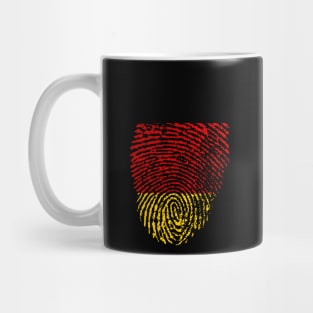 Germany Flag - German Flag Fingerprint Mug